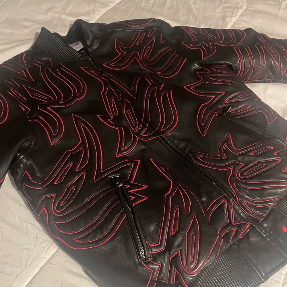 Leather men’s stylish Black and Red Men's Jacket